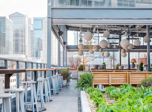 Rooftop bar bar avec in Chicago