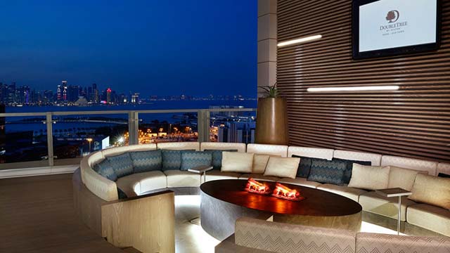 Rooftop bar PURE Lounge in Doha