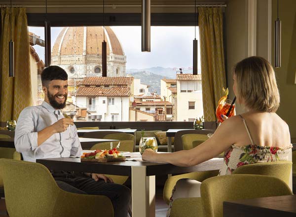 Rooftop bar Panoramic Bar at Hotel degli Orafi in Florence