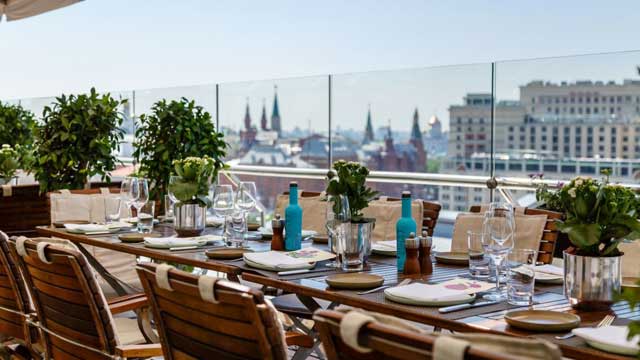 Rooftop bar Conservatory Lounge & Bar Terrace in Moscow