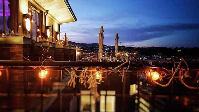 Rooftop bar Stratos in Oslo