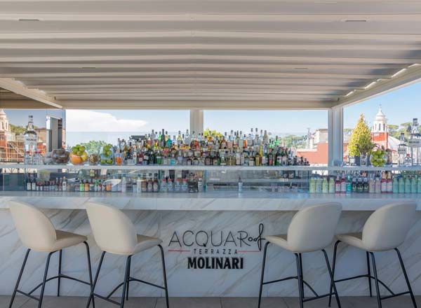 Rooftop bar Acquaroof Terrazza Molinari in Rome