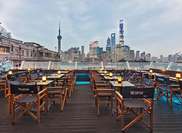 Rooftop bar The Captain in Shanghai