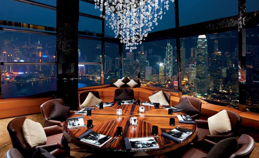 Romantic rooftop restaurant - Ozone at the Ritz Carlton