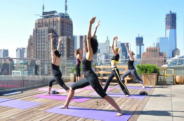 Rooftop yoga NYC
