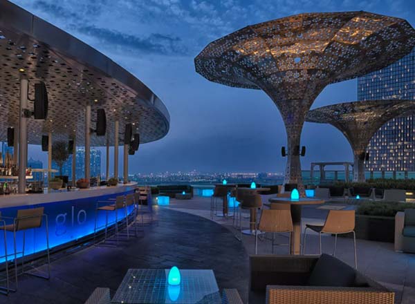Rooftop bar Glo in Abu Dhabi