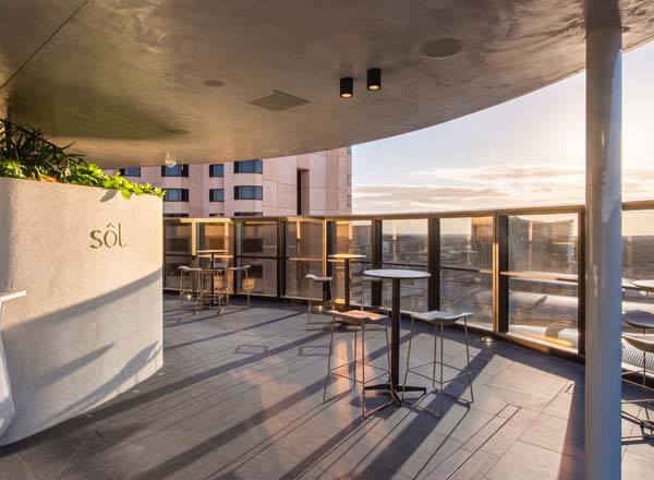 Rooftop bar Sôl Rooftop Bar & Restaurant in Adelaide