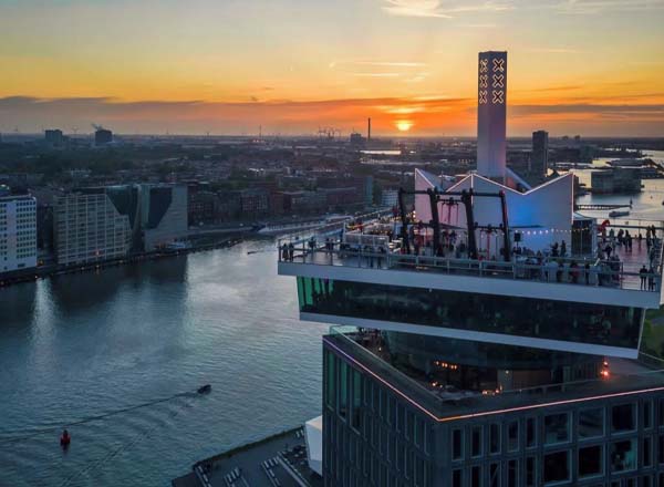 Rooftop bar A’DAM LOOKOUT in Amsterdam