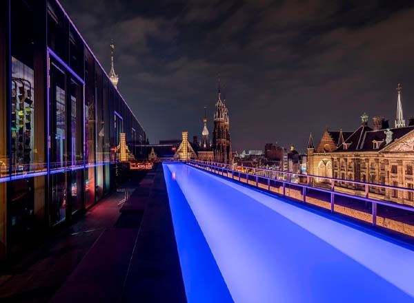 Rooftop bar W Lounge at W Amsterdam in Amsterdam