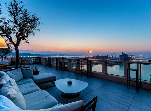 Rooftop bar Roof Garden at SeePort Hotel in Ancona