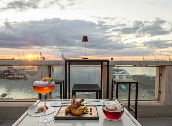 Rooftop bar Roof Garden at SeePort Hotel in Ancona