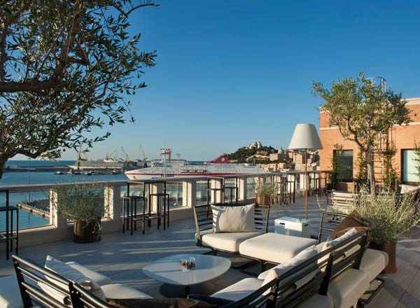 Rooftop bar Roof Garden at SeePort Hotel in Ancona