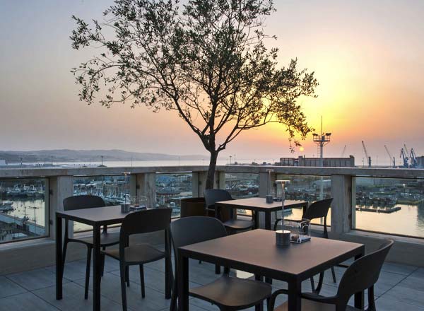 Rooftop bar Roof Garden at SeePort Hotel in Ancona
