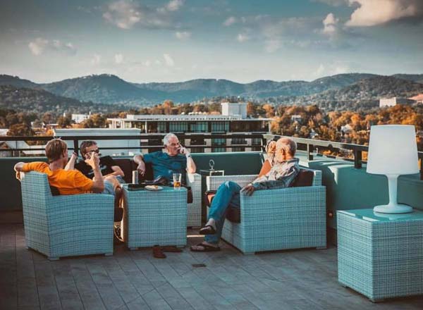 Rooftop bar Capella on 9 in Asheville