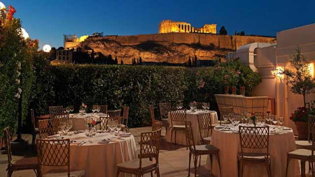 Rooftop bar Acropolis Secret at Divani Palace in Athens