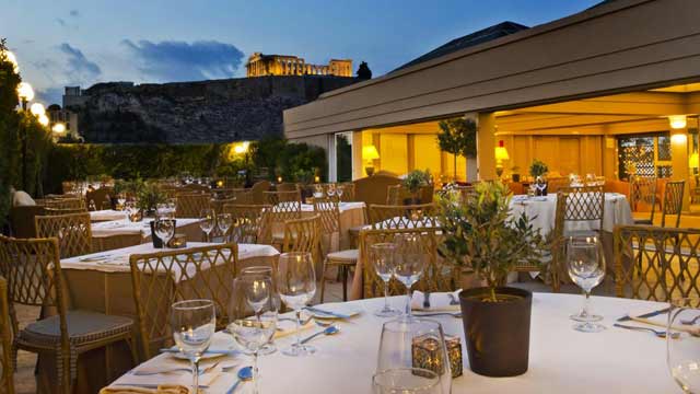 Rooftop bar Acropolis Secret at Divani Palace in Athens