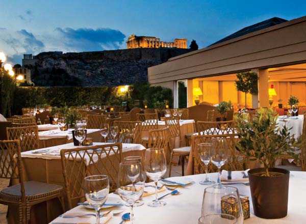 Rooftop bar Acropolis Secret at Divani Palace in Athens