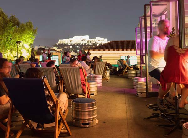 Rooftop bar BIOS in Athens