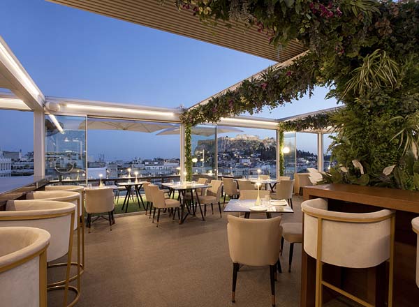 Rooftop bar Elysium Rooftop Dining & Cocktails in Athens