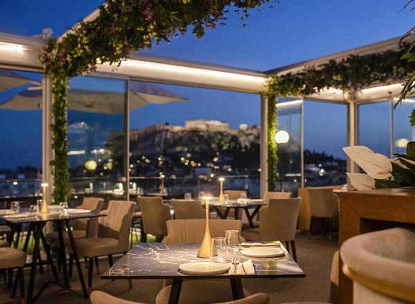 Rooftop bar Elysium Rooftop Dining & Cocktails in Athens