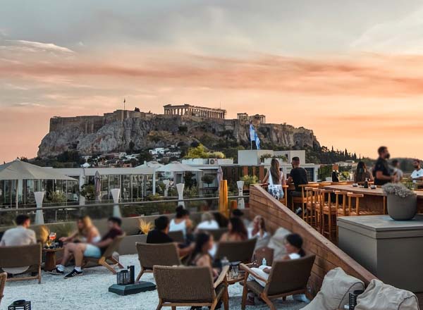 Rooftop bar Ermou 18 Beyond the Horizon in Athens