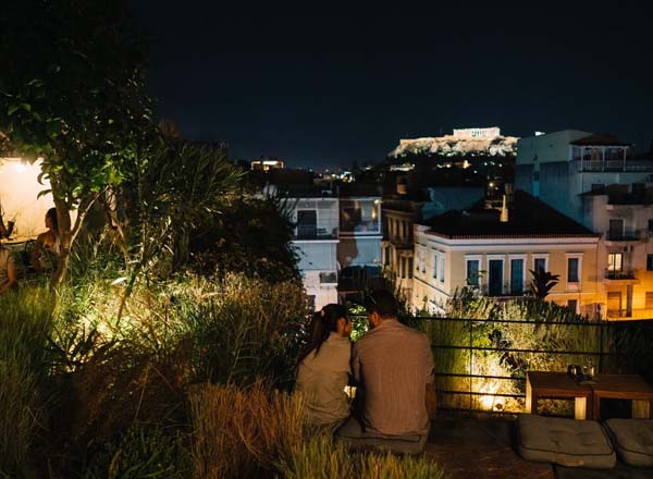 Rooftop bar Roof Garden at The Foundry Suites in Athens