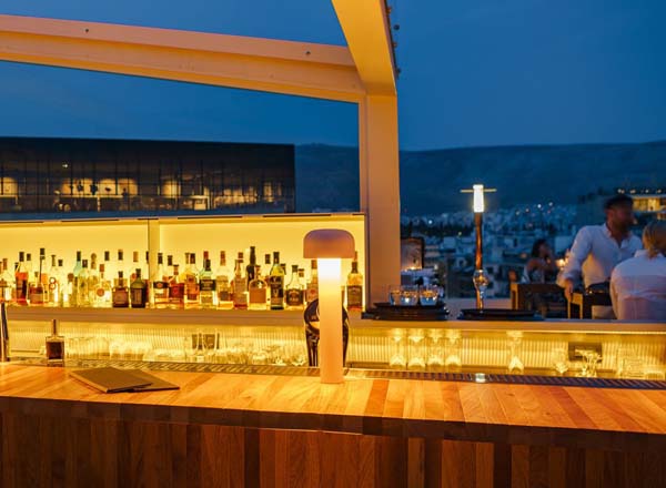 Rooftop bar Point-a in Athens