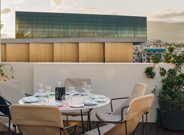 Rooftop bar Point-a in Athens