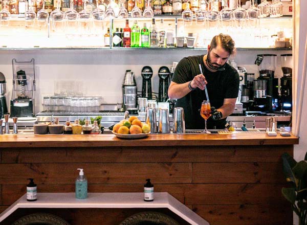 Rooftop bar Retiré at ERGON House in Athens