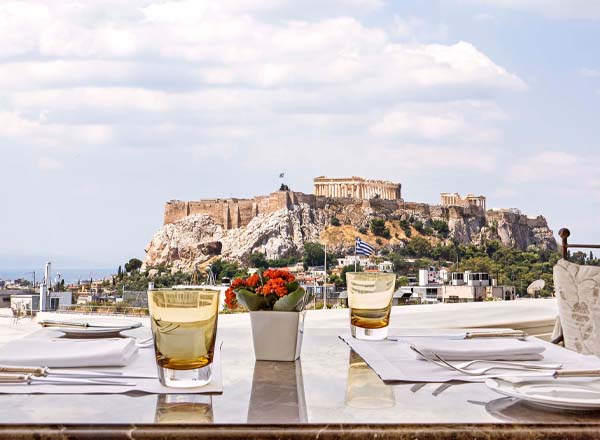 Rooftop bar Tudor Hall Restaurant in Athens