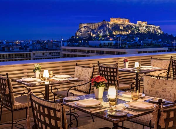 Rooftop bar Tudor Hall Restaurant in Athens