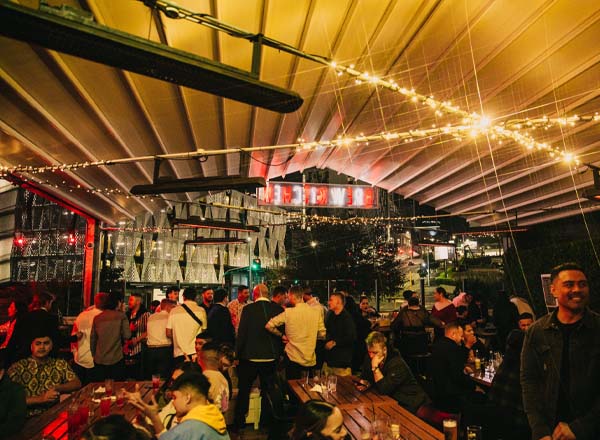 Rooftop bar Sweat Shop Brew Kitchen in Auckland