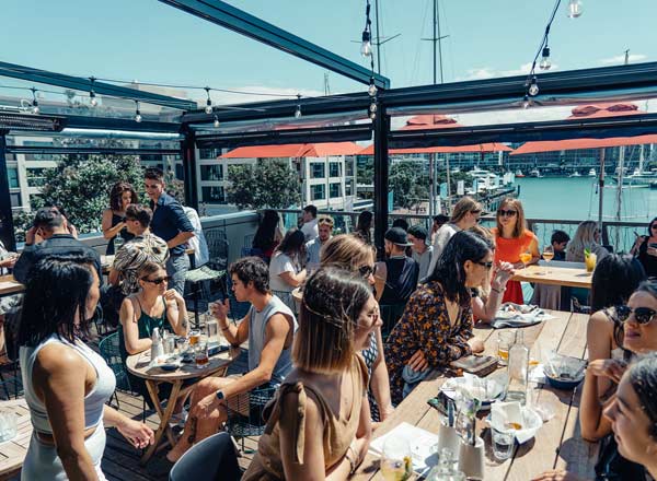 Rooftop bar The Parasol & Swing Company in Auckland