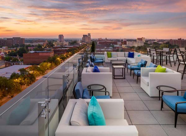 Rooftop bar Hyatt House Augusta Downtown in Augusta