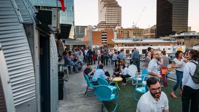 Rooftop bar Hangar Lounge in Austin