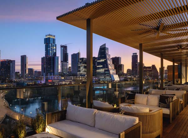 Rooftop bar Nido at The Loren in Austin