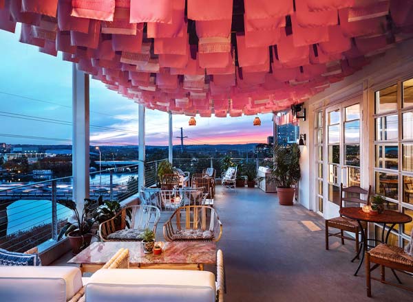 Rooftop bar P6 at The LINE Austin in Austin