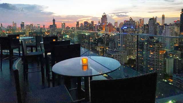 Rooftop bar Long Table in Bangkok