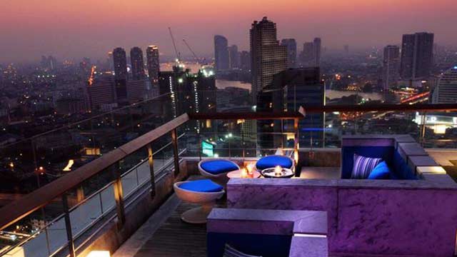 Rooftop bar The Roof @38 Bar in Bangkok