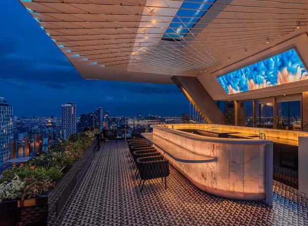 Rooftop bar LUZ Bangkok Tapas Bar in Bangkok