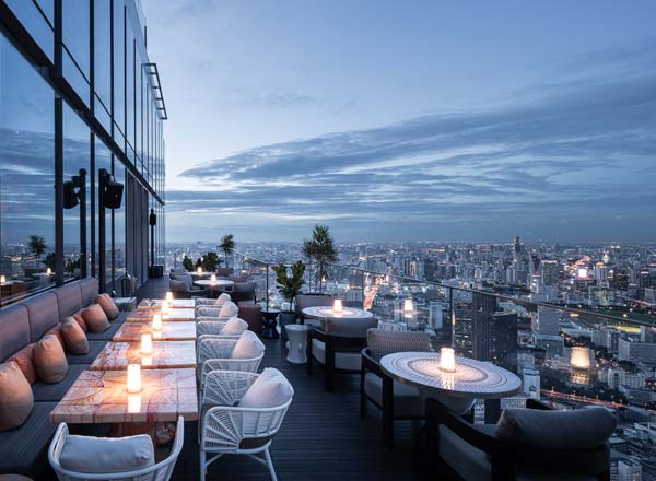 Rooftop bar Mahanakhon Bangkok SkyBar in Bangkok