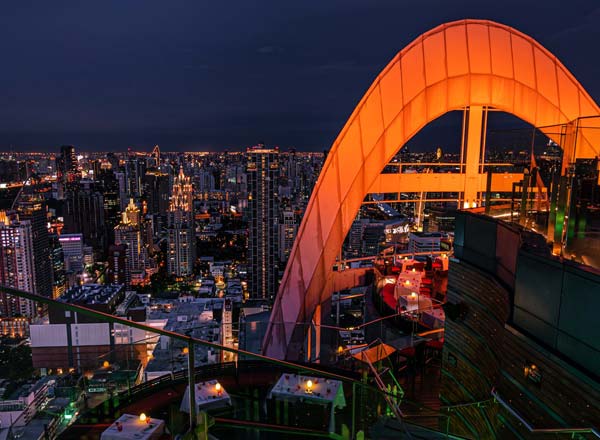 Rooftop bar Red Sky in Bangkok