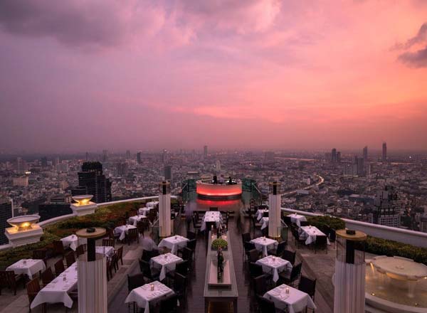Rooftop bar Sirocco in Bangkok