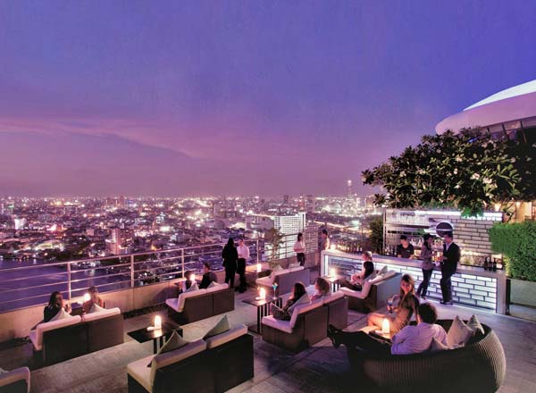 Rooftop bar ThreeSixty Rooftop Bar in Bangkok