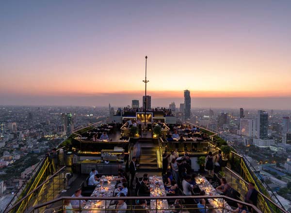 Rooftop bar Vertigo & Moon Bar at Banyan Tree in Bangkok