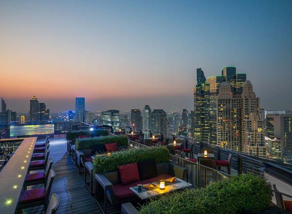 Rooftop bar ZOOM Sky Bar & Restaurant in Bangkok