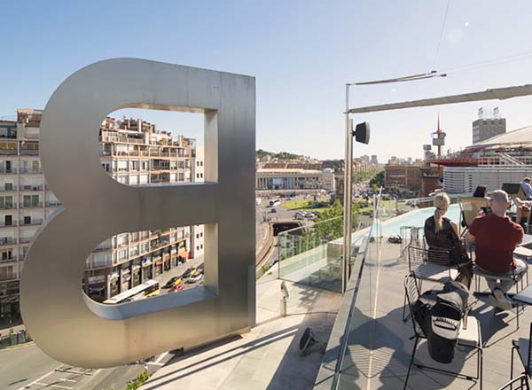 Rooftop bar B-Bar at B-Hotel in Barcelona