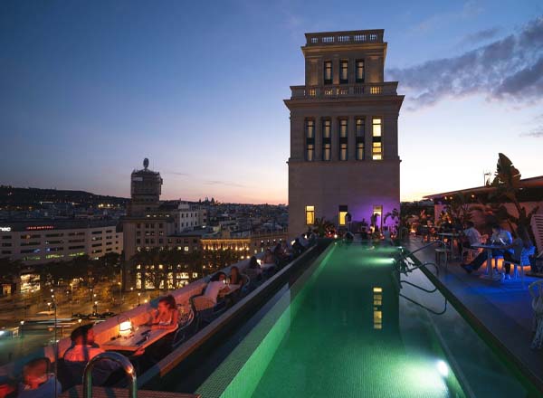 Rooftop bar Skybar 45 Times Barcelona Hotel in Barcelona
