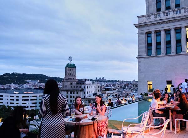 Rooftop bar Skybar 45 Times Barcelona Hotel in Barcelona