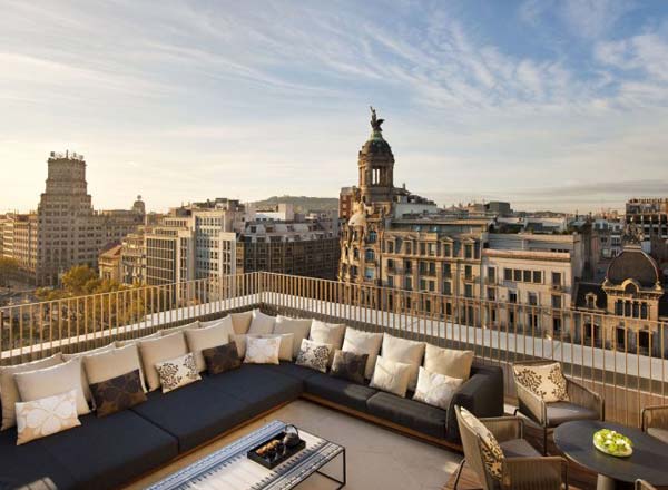 Rooftop bar Terrat at Mandarin Oriental Barcelona in Barcelona